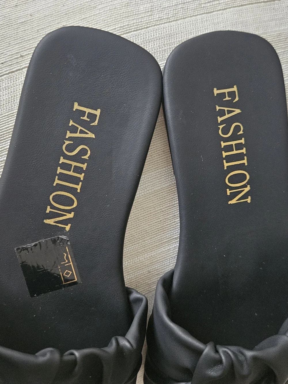 SHEIN Black Ruched Slide Sandals for Kids
